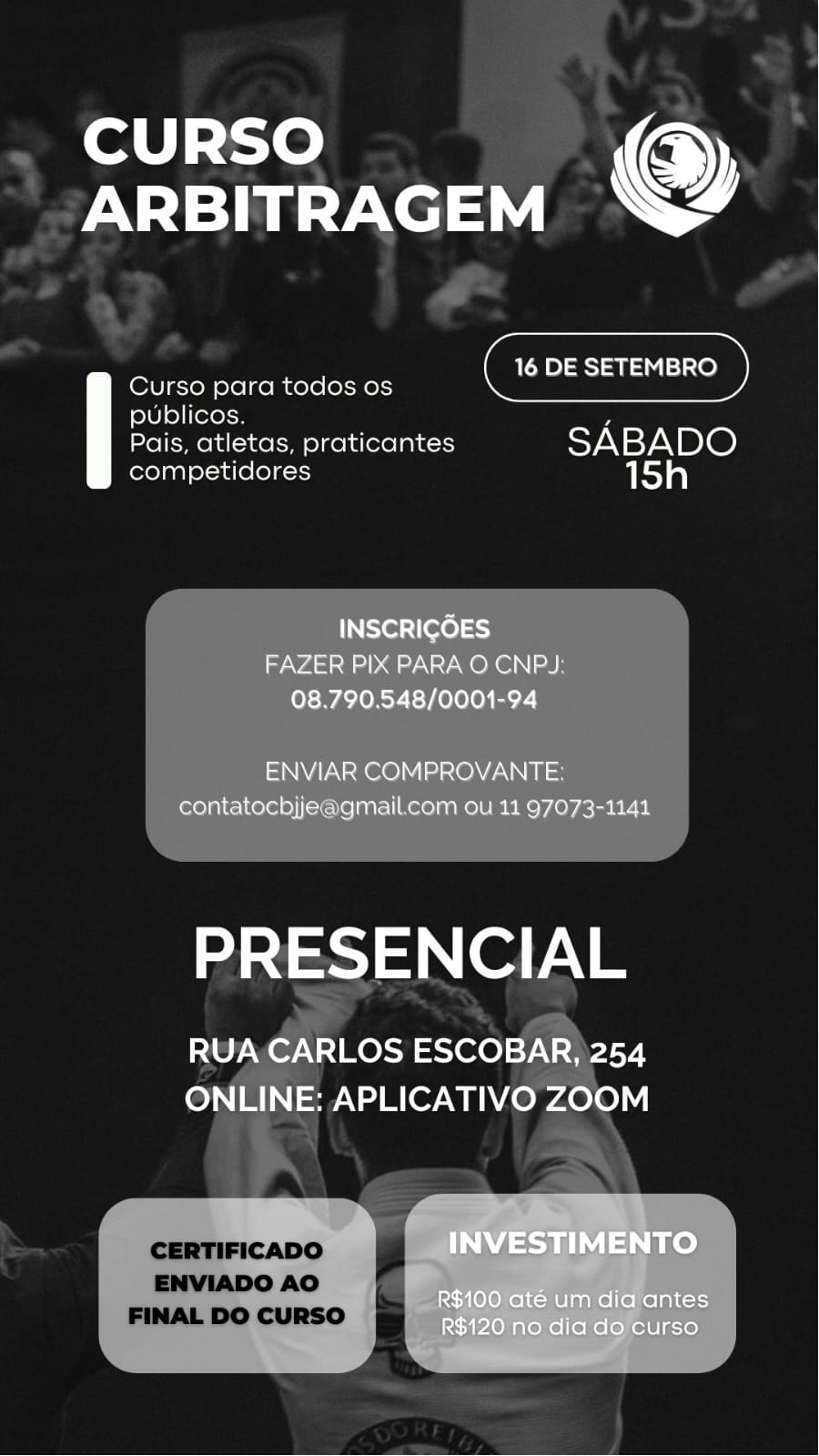 Curso Arbitragem Jiu Jitsu CBJJE